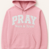 PRAY “Wait & Trust” Hoodie – Embroidered Glitter Design