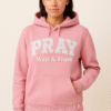 PRAY “Wait & Trust” Hoodie – Embroidered Glitter Design